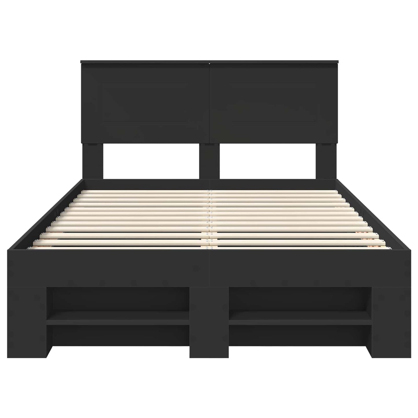 Struttura del letto Nero 137 x 203 cm Legno multistrato