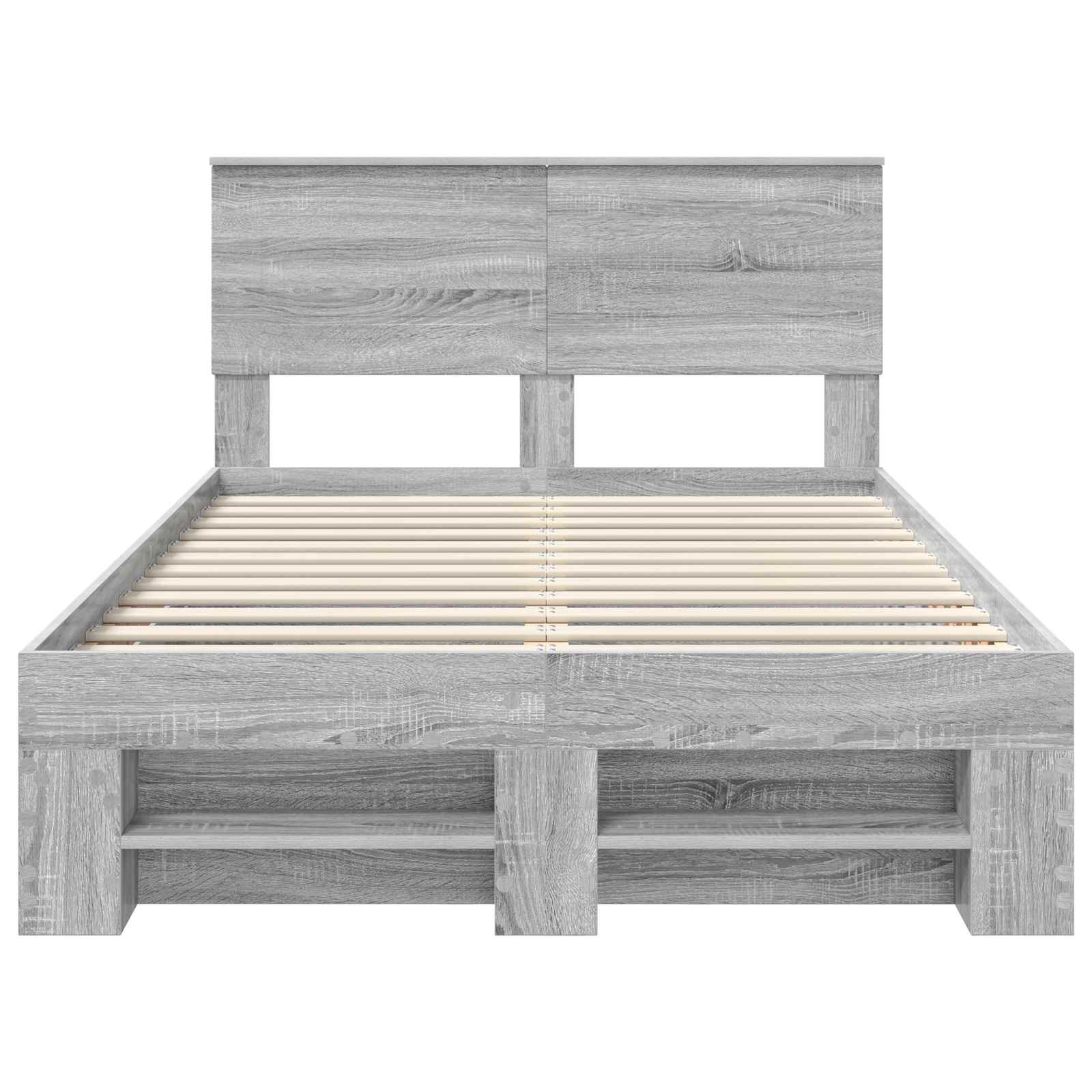 Struttura del letto con testiera Grigio Sonoma 137 x 203 cm | homemem39