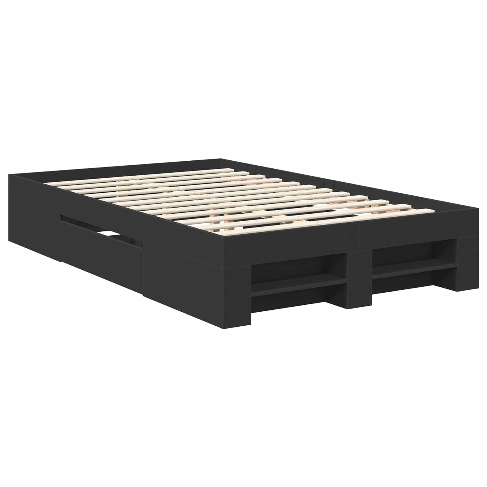 Struttura del letto Nero 120 x 200 cm Legno multistrato | homemem39