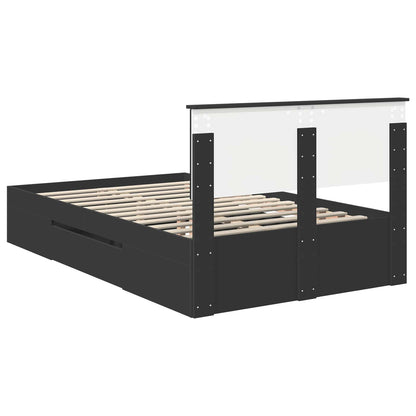 Struttura del letto Nero 120 x 200 cm Legno multistrato | homemem39