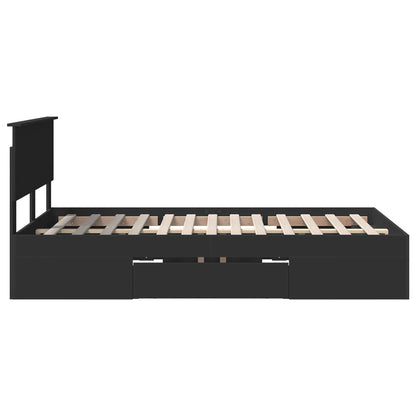 Struttura del letto Nero 120 x 200 cm Legno multistrato | homemem39