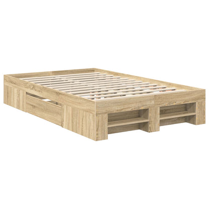 Struttura del letto con testiera Rovere Sonoma 120 x 200 cm | homemem39
