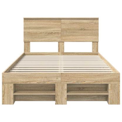 Struttura del letto con testiera Rovere Sonoma 120 x 200 cm | homemem39