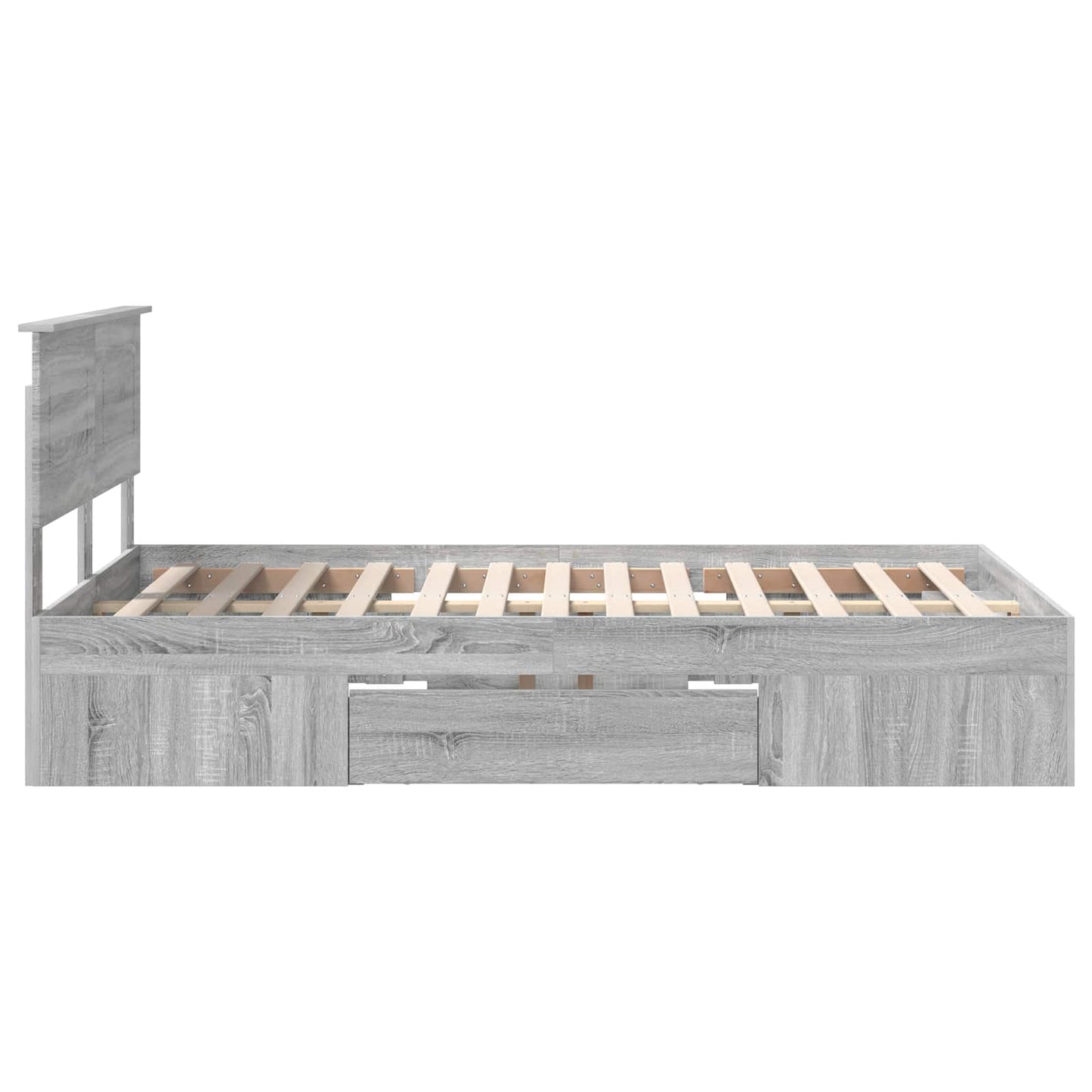 Struttura del letto con testiera Grigio Sonoma 120 x 200 cm | homemem39