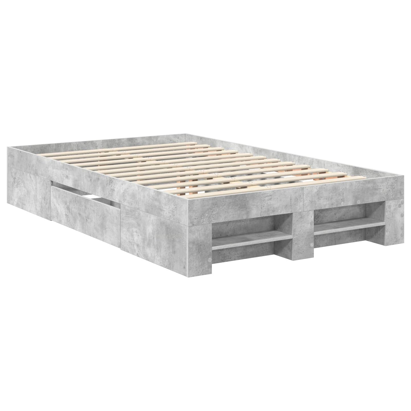 Struttura del letto con testiera Grigio cemento 120 x 200 cm | homemem39