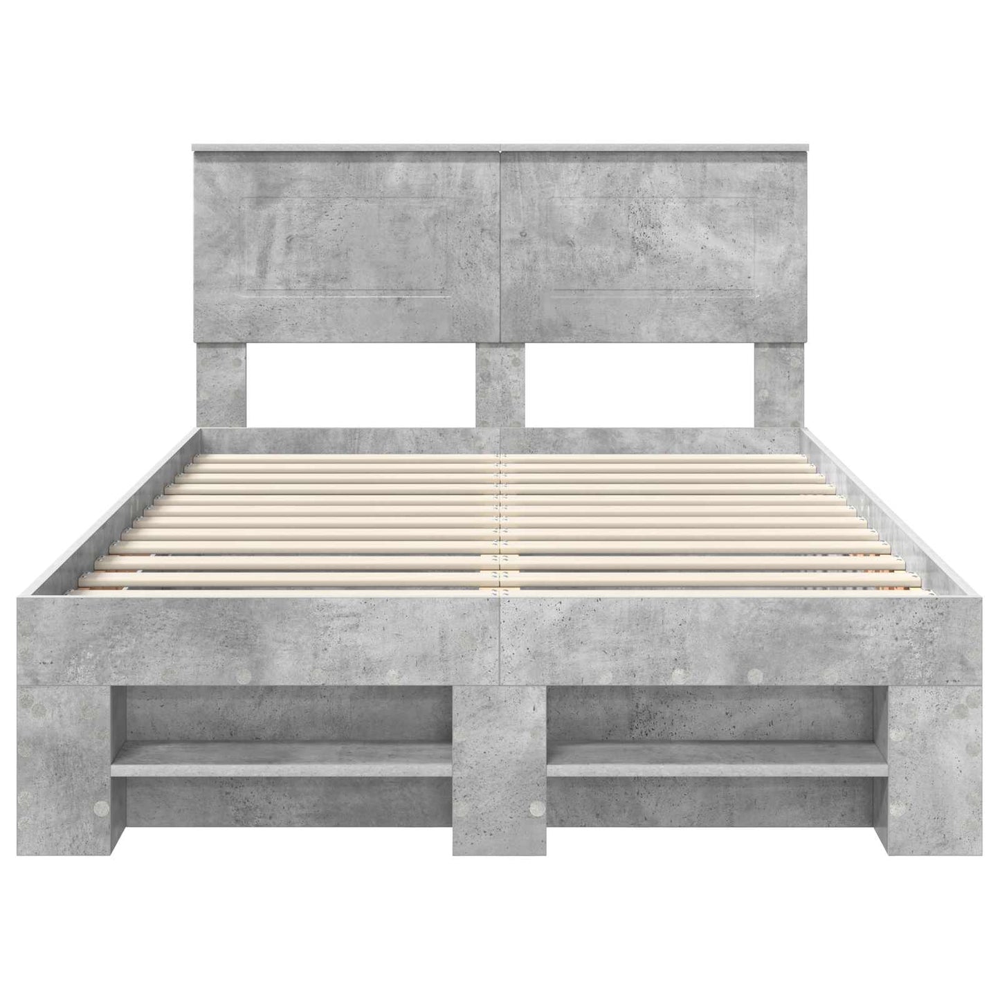 Struttura del letto con testiera Grigio cemento 120 x 200 cm