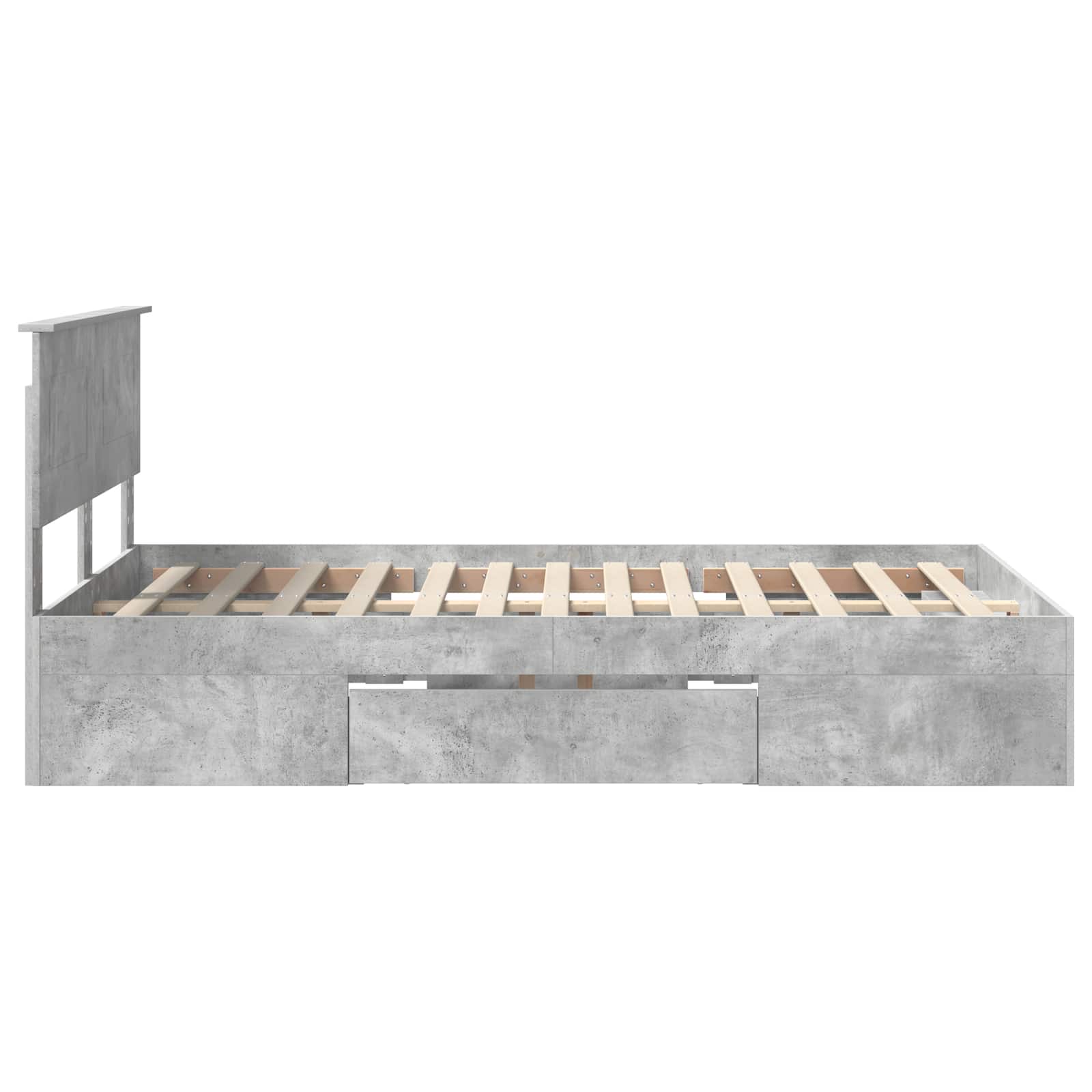 Struttura del letto con testiera Grigio cemento 120 x 200 cm | homemem39