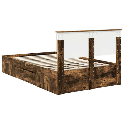 Struttura del letto Rovere fumé 120 x 200 cm Legno multistrato