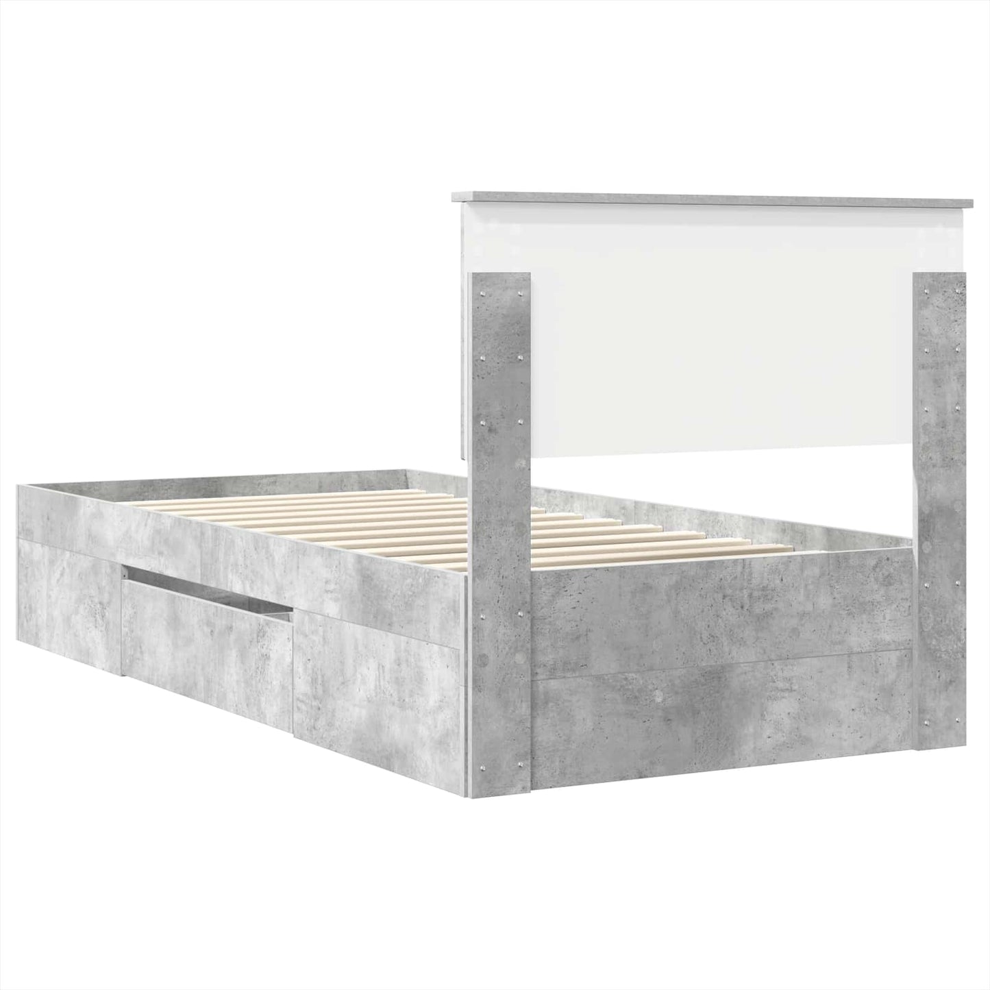 Struttura del letto con testiera Grigio cemento 100 x 200 m | homemem39