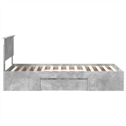 Struttura del letto con testiera Grigio cemento 100 x 200 m | homemem39