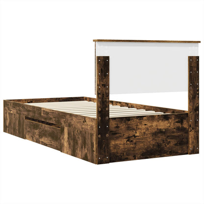 Struttura del letto Rovere fumé 100 x 200 m Legno multistrato