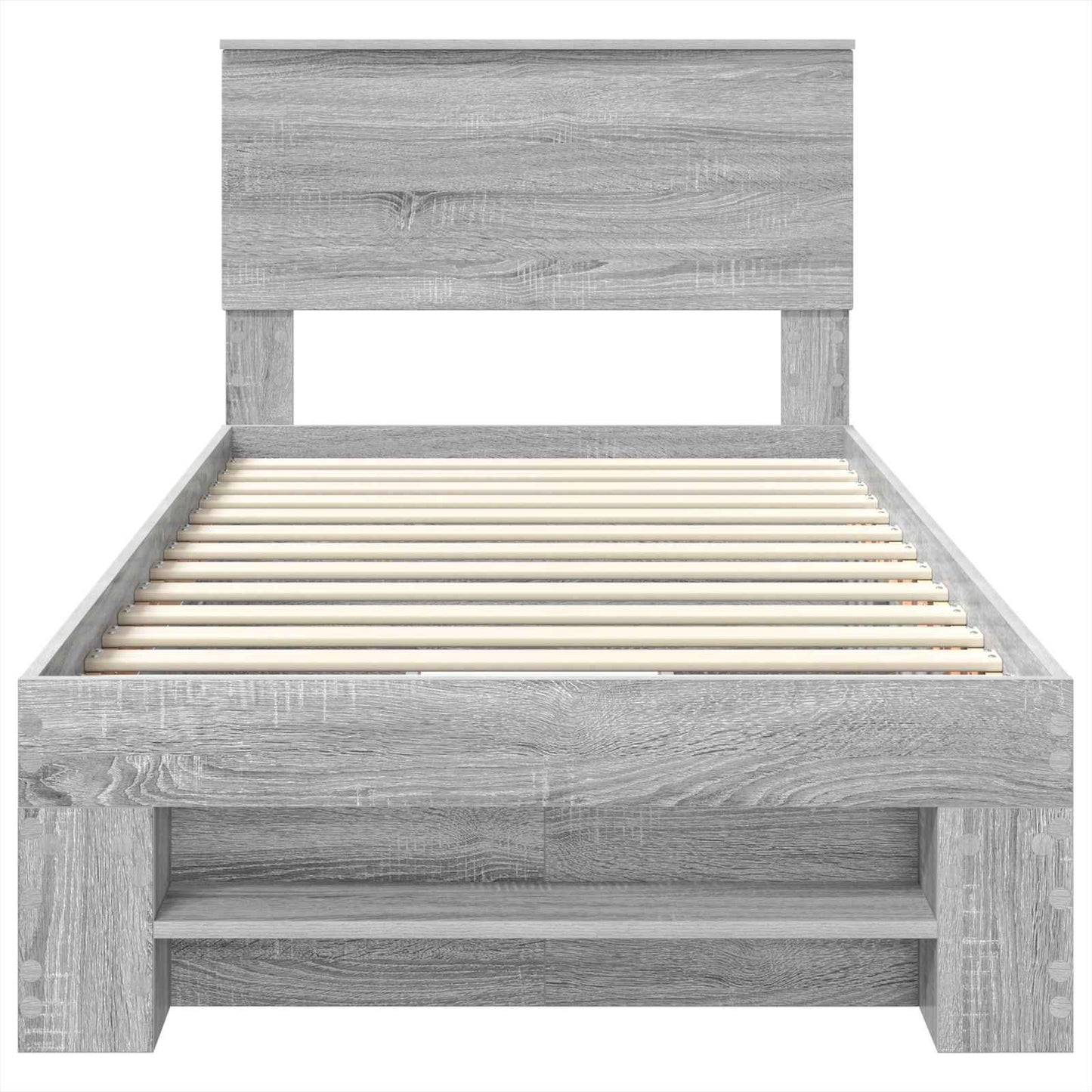 Struttura del letto Grigio Sonoma 100 x 200 m Legno multistrato