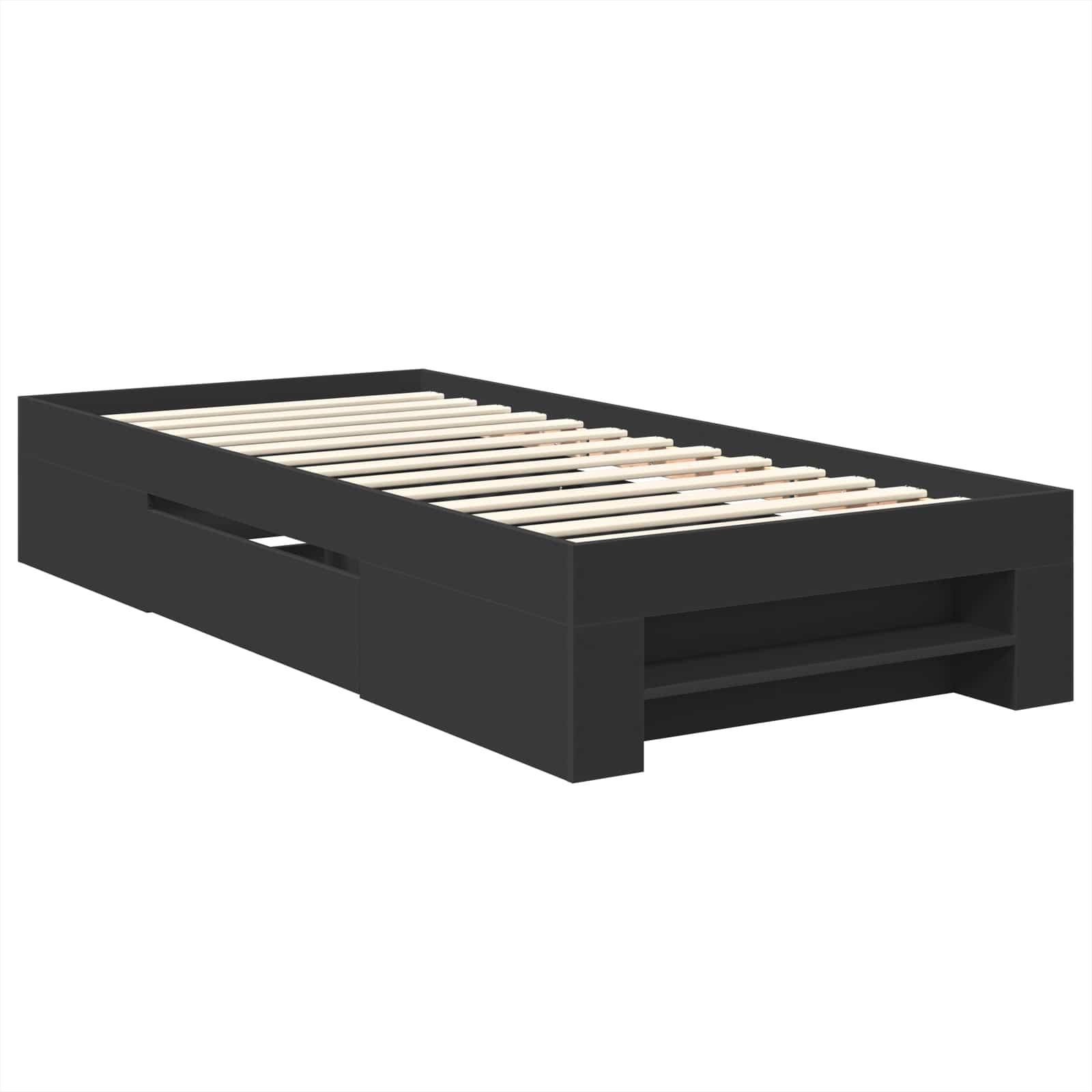Struttura del letto Nero 90 x 200 cm Legno multistrato | homemem39