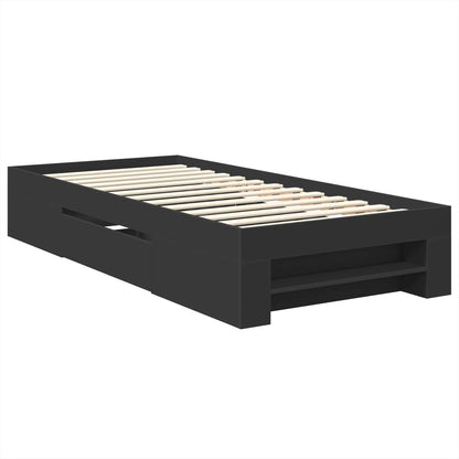 Struttura del letto Nero 90 x 200 cm Legno multistrato | homemem39