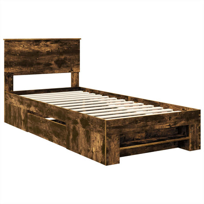 Struttura del letto Rovere fumé 90 x 200 cm Legno multistrato