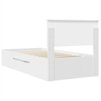 Struttura del letto Bianco 90 x 200 cm Legno multistrato