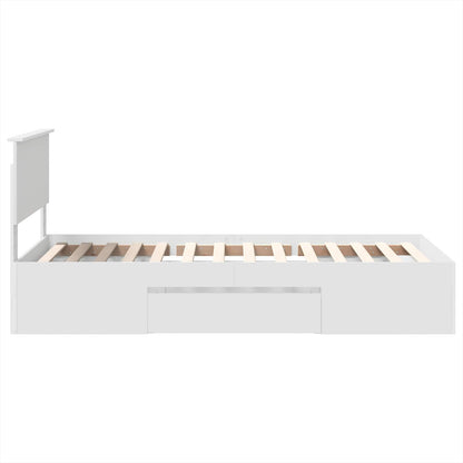 Struttura del letto Bianco 90 x 200 cm Legno multistrato