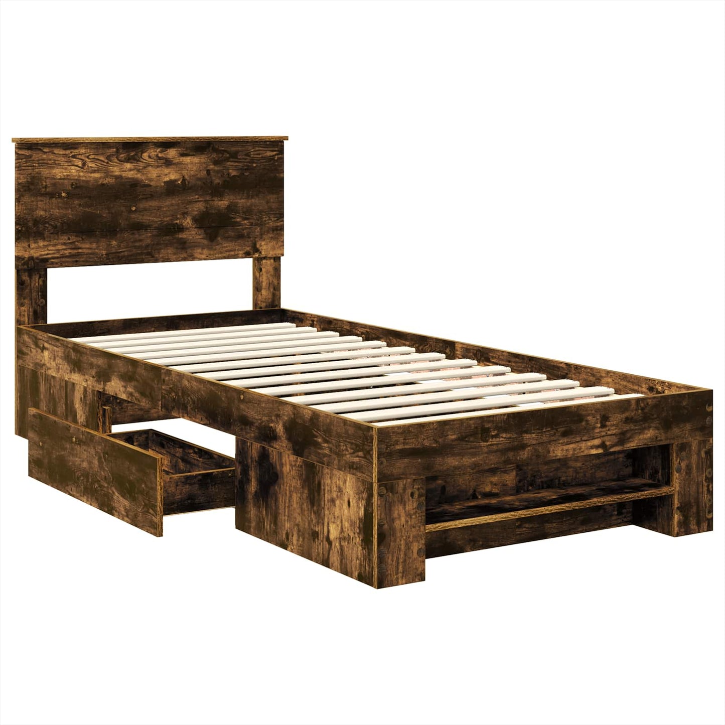 Struttura del letto Rovere fumé 90 x 200 cm Legno multistrato