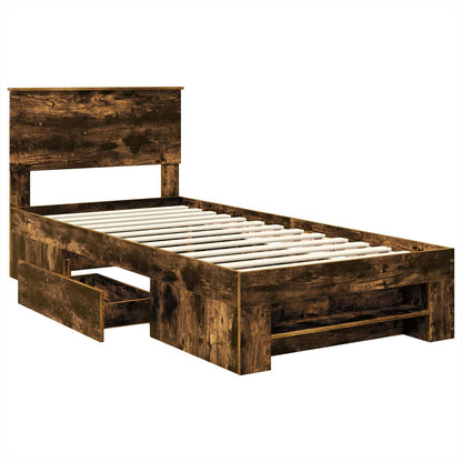 Struttura del letto Rovere fumé 90 x 200 cm Legno multistrato