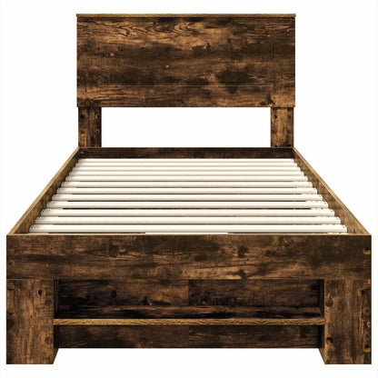 Struttura del letto Rovere fumé 90 x 200 cm Legno multistrato