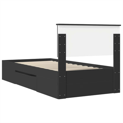 Struttura del letto Nero 80 x 200 cm Legno multistrato | homemem39