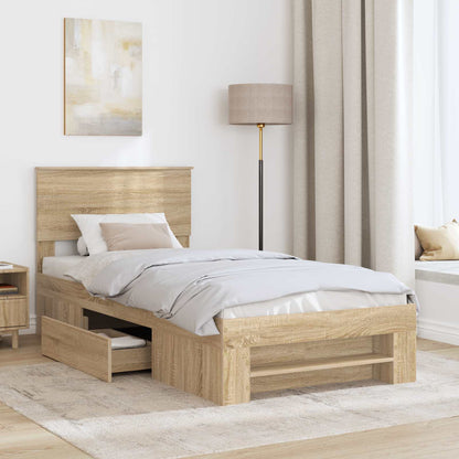 Struttura del letto Rovere Sonoma 80 x 200 cm Legno multistrato