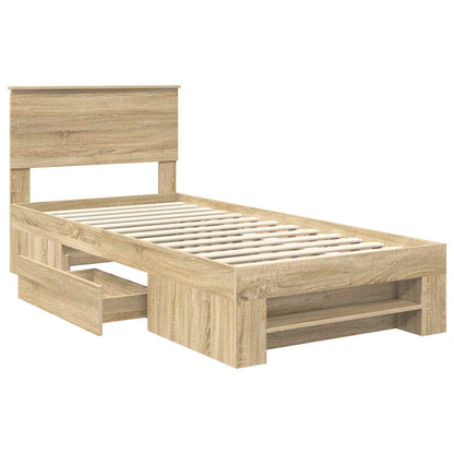 Struttura del letto Rovere Sonoma 80 x 200 cm Legno multistrato