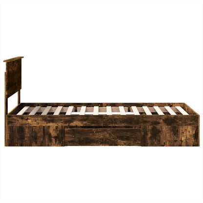 Struttura del letto Rovere fumé 80 x 200 cm Legno multistrato