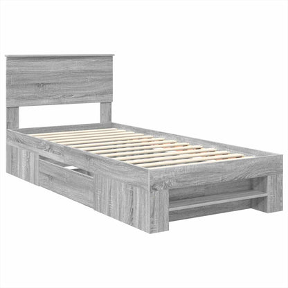 Struttura del letto Grigio Sonoma 80 x 200 cm Legno multistrato