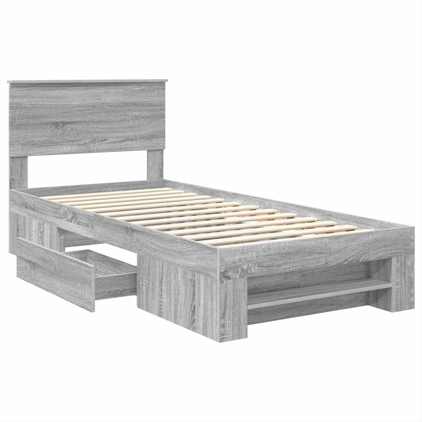 Struttura del letto Grigio Sonoma 80 x 200 cm Legno multistrato