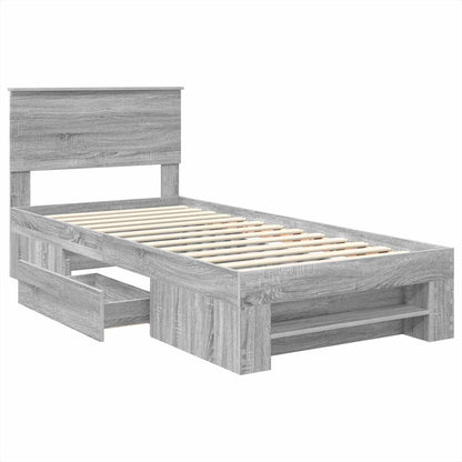 Struttura del letto Grigio Sonoma 80 x 200 cm Legno multistrato