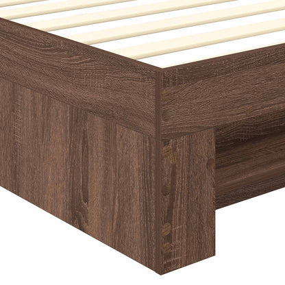 Struttura del letto con testiera Rovere Marrone 80 x 200 cm