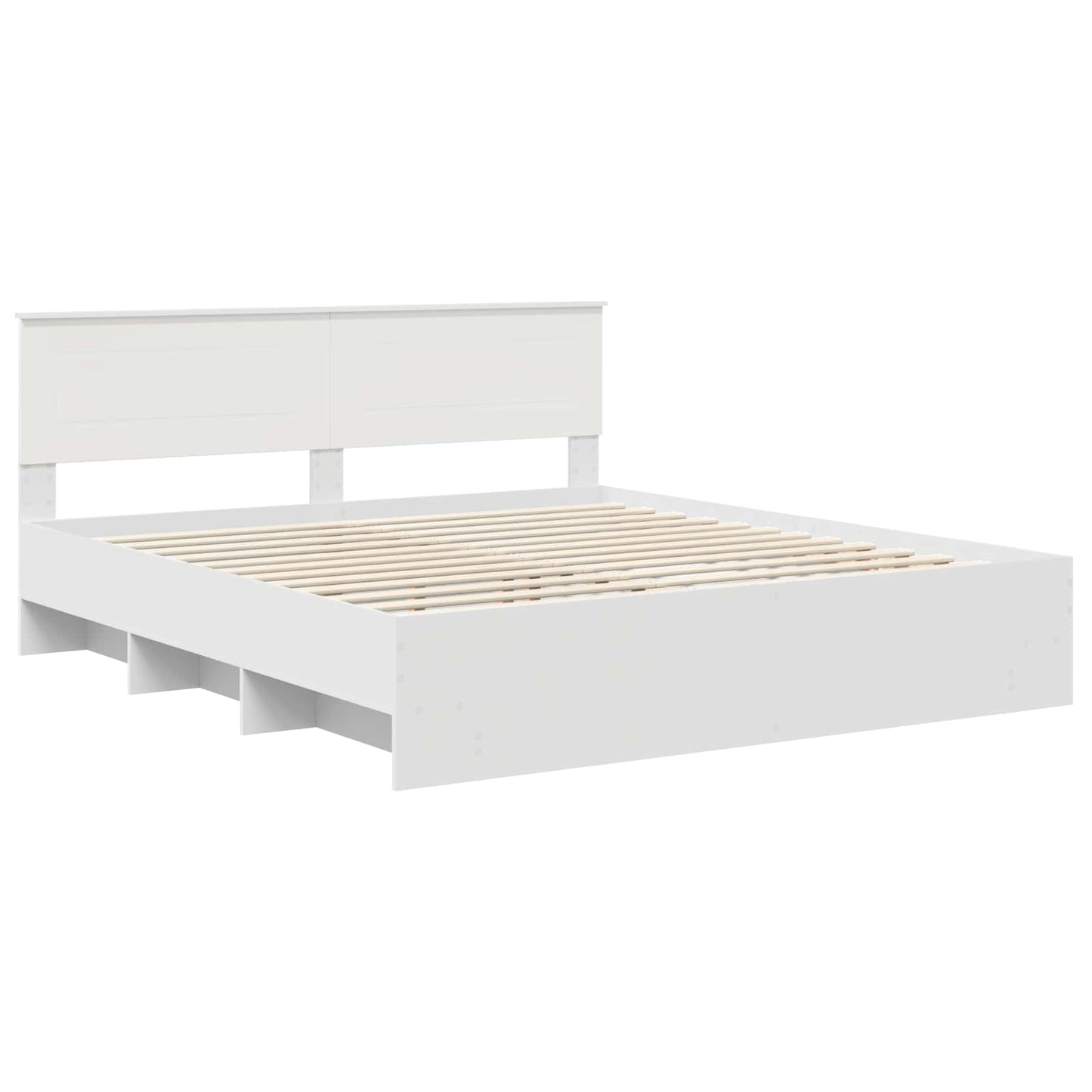 Struttura del letto Bianco 200 x 200 cm Legno multistrato