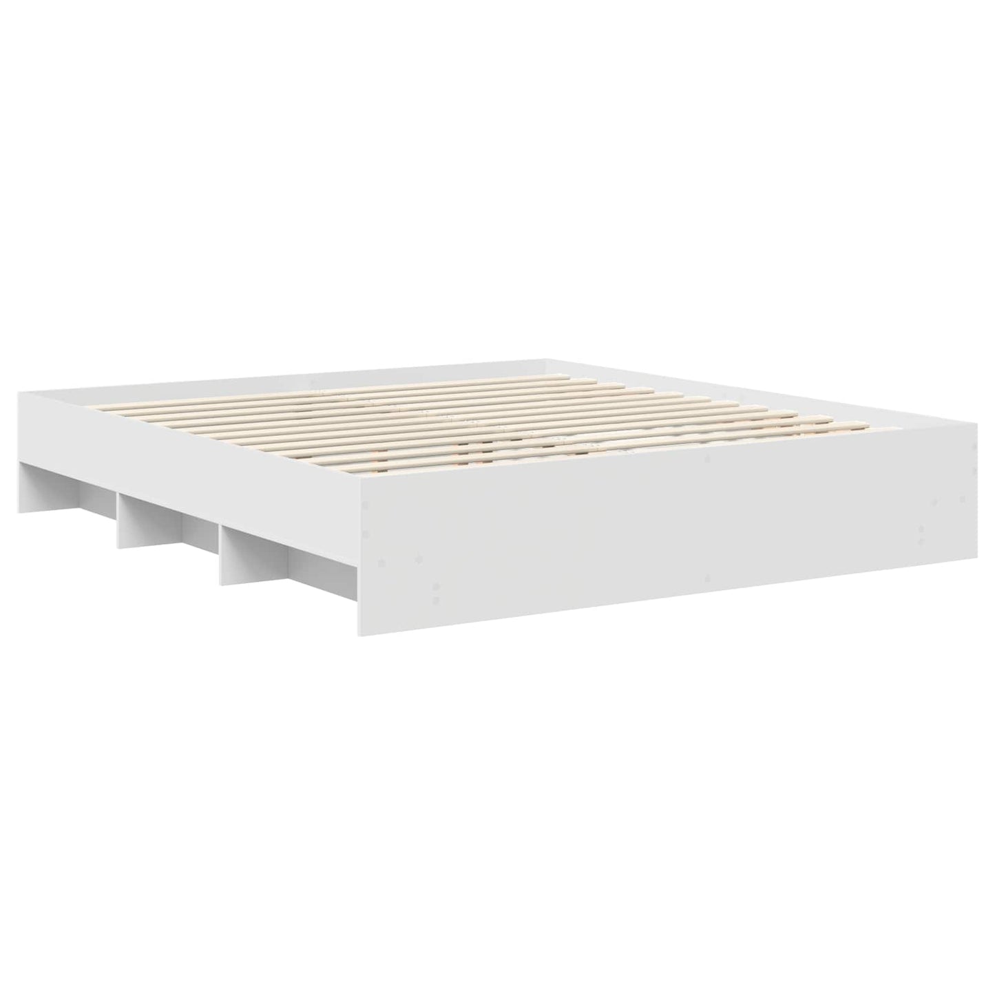 Struttura del letto Bianco 200 x 200 cm Legno multistrato