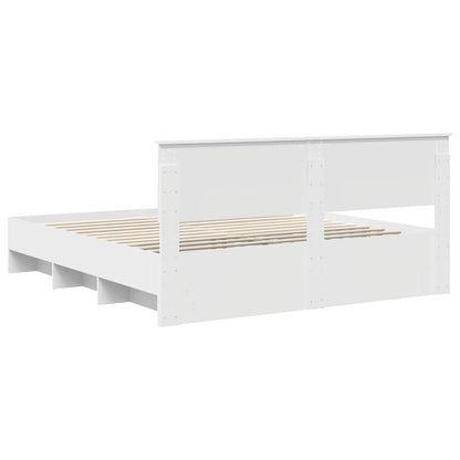 Struttura del letto Bianco 200 x 200 cm Legno multistrato