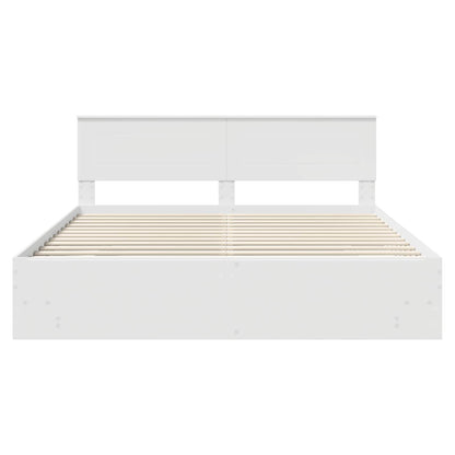 Struttura del letto Bianco 200 x 200 cm Legno multistrato