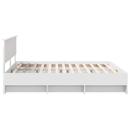 Struttura del letto Bianco 200 x 200 cm Legno multistrato