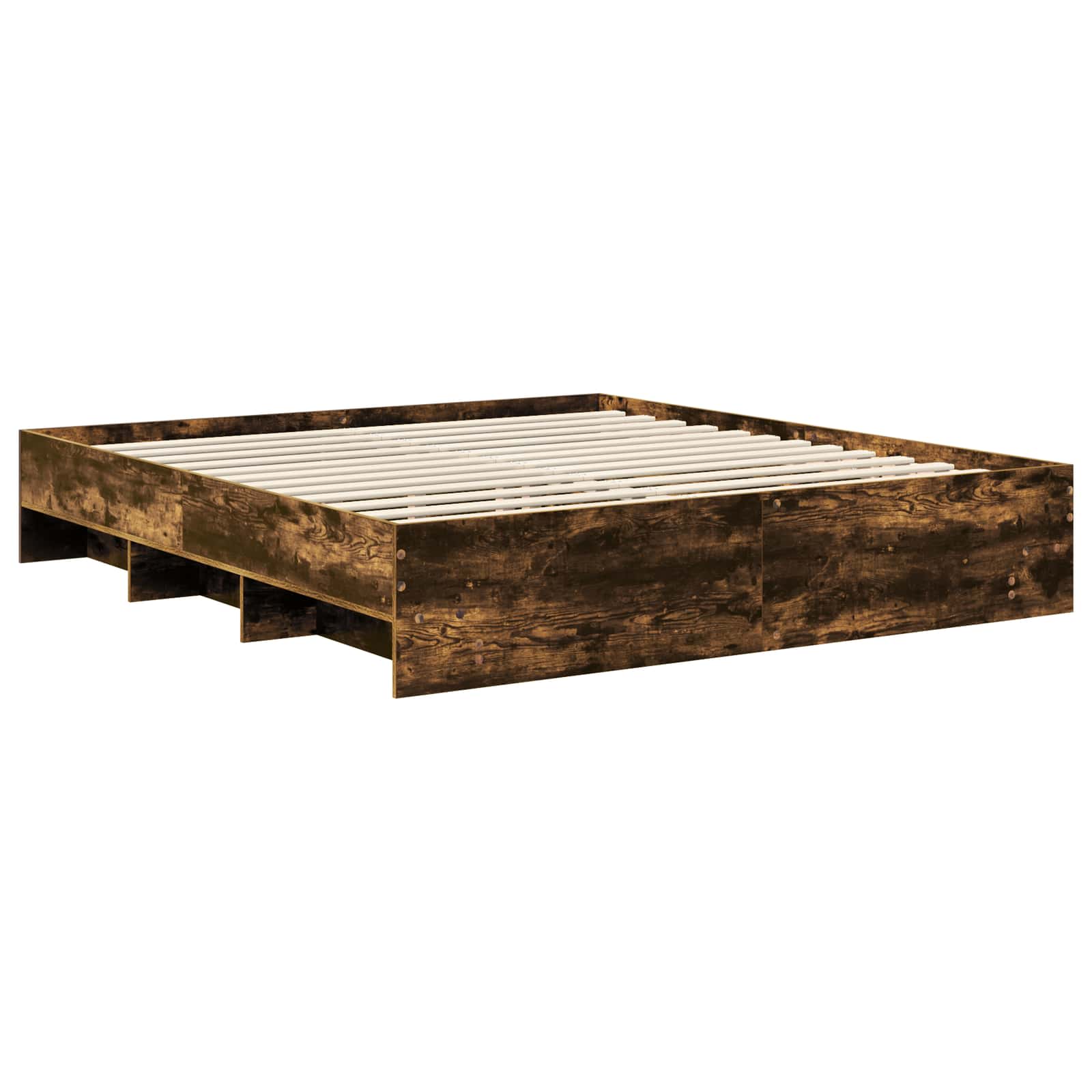 Struttura del letto Rovere fumé 200 x 200 cm Legno multistrato | homemem39