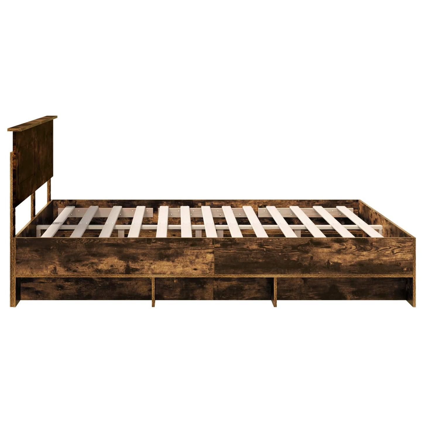 Struttura del letto Rovere fumé 200 x 200 cm Legno multistrato | homemem39