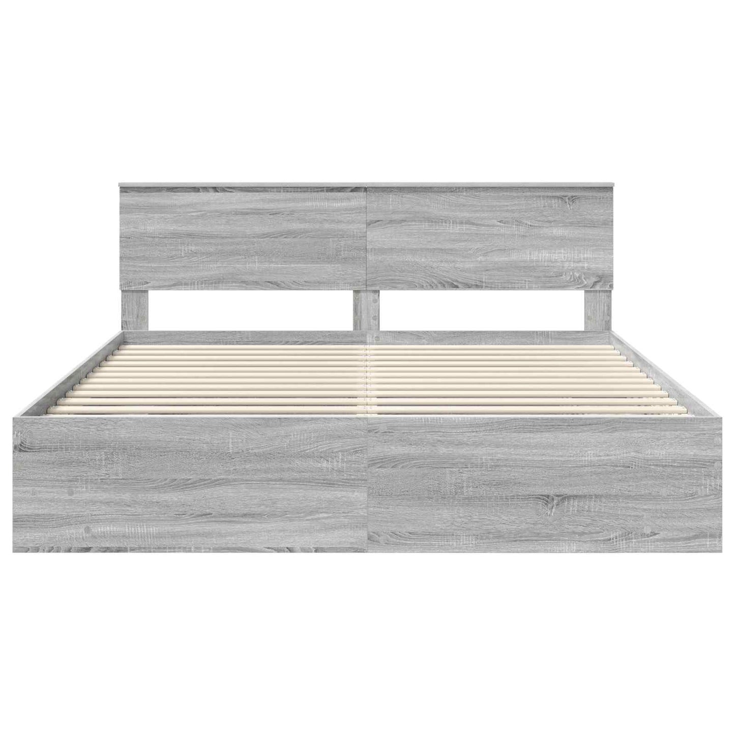 Struttura del letto con testiera Grigio Sonoma 200 x 200 cm | homemem39
