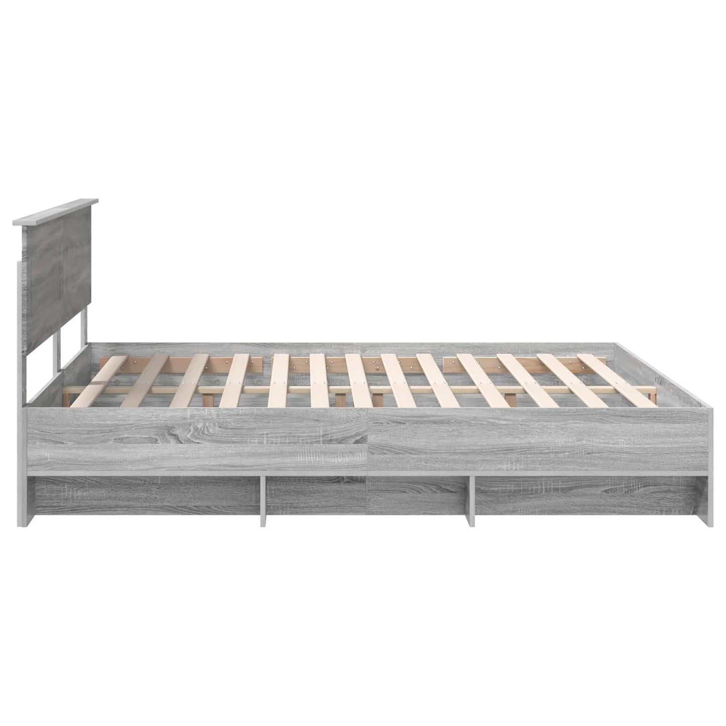 Struttura del letto con testiera Grigio Sonoma 200 x 200 cm | homemem39