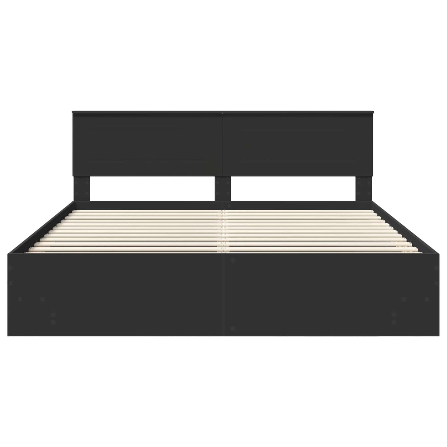 Struttura del letto Nero 180 x 200 cm Legno multistrato | homemem39