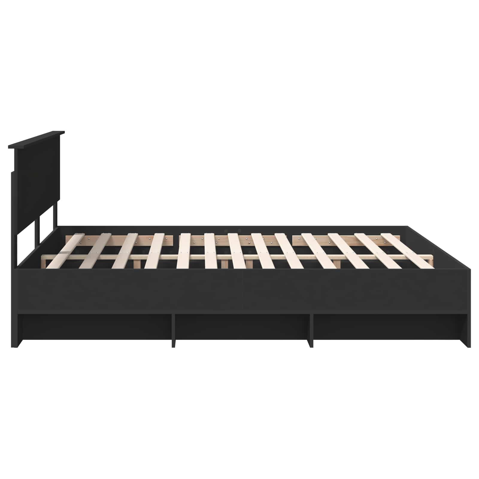 Struttura del letto Nero 180 x 200 cm Legno multistrato | homemem39