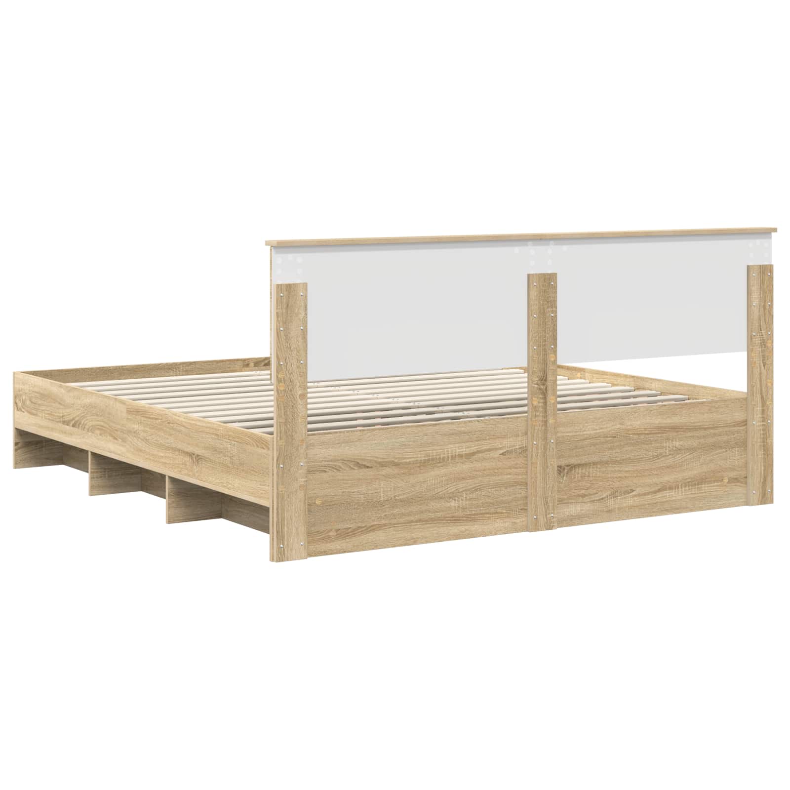 Struttura del letto con testiera Rovere Sonoma 180 x 200 cm | homemem39