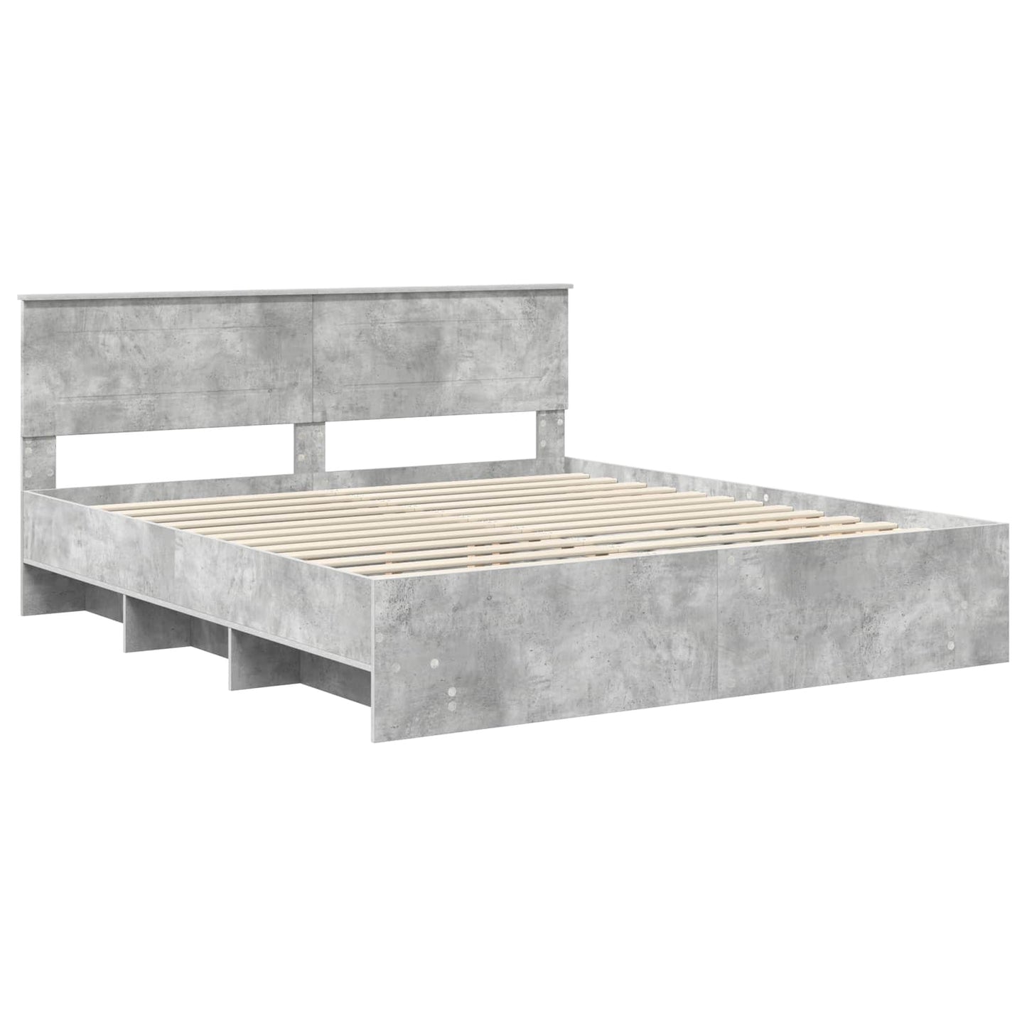 Struttura del letto con testiera Grigio cemento 180 x 200 cm | homemem39