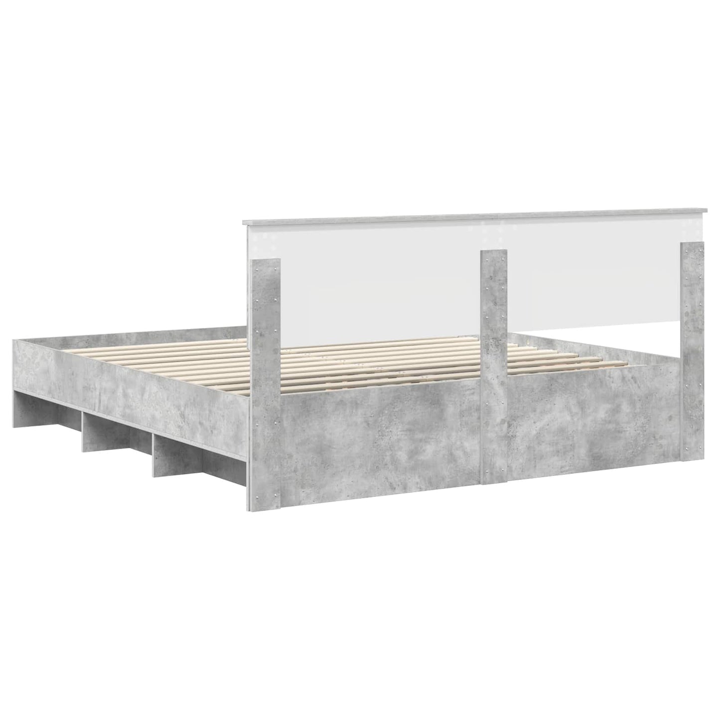 Struttura del letto con testiera Grigio cemento 180 x 200 cm | homemem39