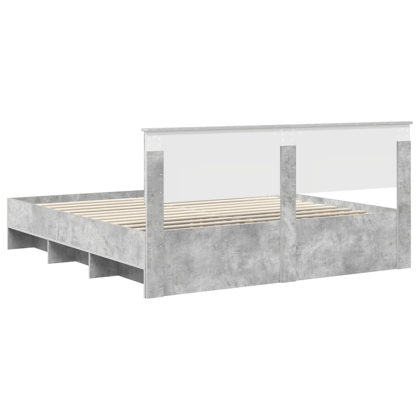 Struttura del letto con testiera Grigio cemento 180 x 200 cm | homemem39