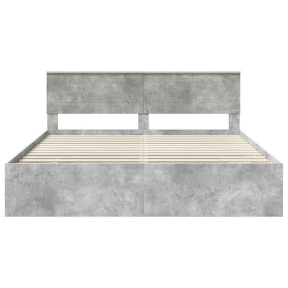 Struttura del letto con testiera Grigio cemento 180 x 200 cm | homemem39
