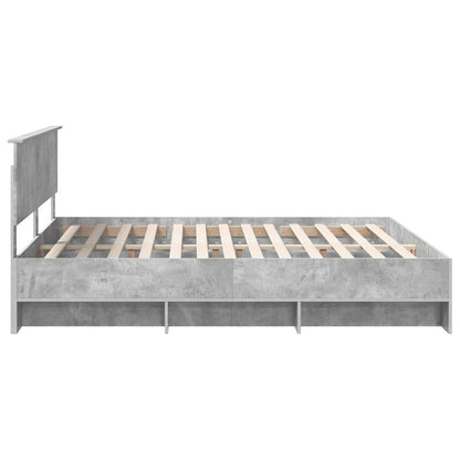 Struttura del letto con testiera Grigio cemento 180 x 200 cm | homemem39