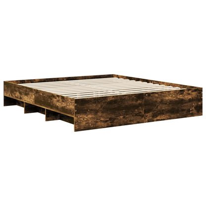 Struttura del letto Rovere fumé 180 x 200 cm Legno multistrato | homemem39